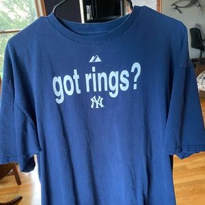 MAJESTIC YANKEES GOT RINGS T-SHIRT VINTAGE GREAT CONDITION